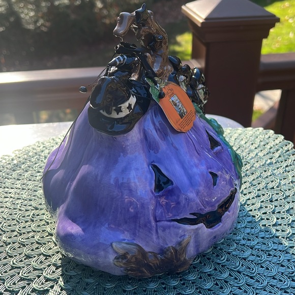 Blue Sky Clayworks Ceramic Purple Pumpkin Decor Figure. 2023 - Picture 5 of 10